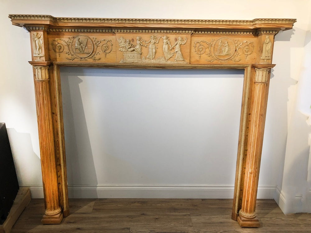 012 Original Georgian Pine Fireplace