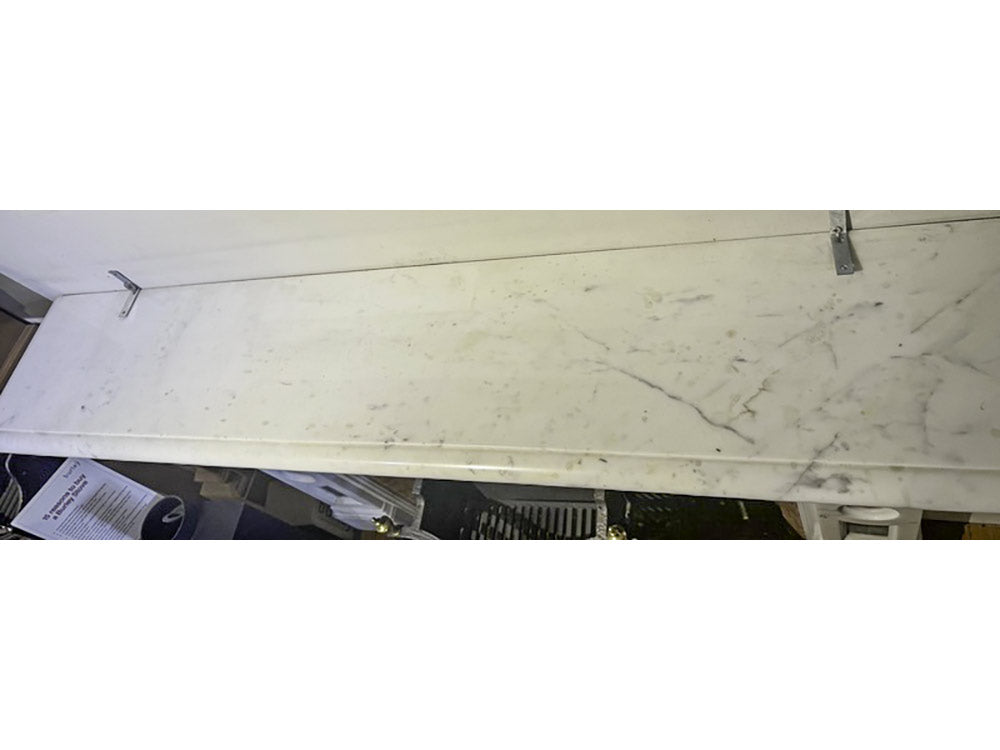 030 Original Victorian Statuary White Marble Fireplace