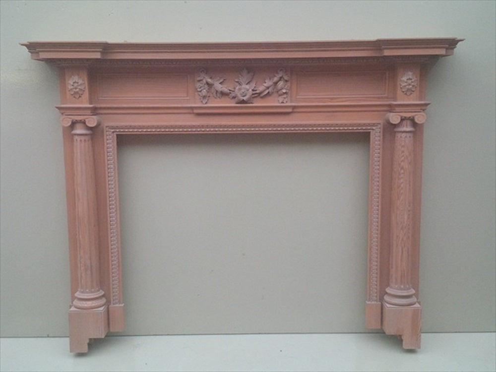 034 Replica 18th Century hand carved pine surround