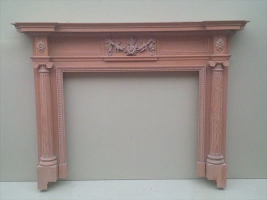 034 Replica 18th Century hand carved pine surround