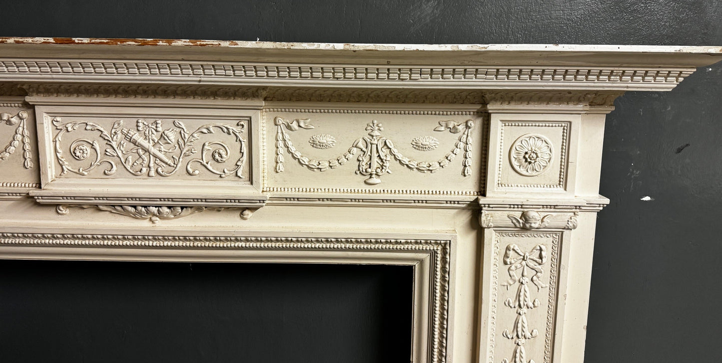 052 Edwardian copy of a Neo Classical Design Wood Fireplace