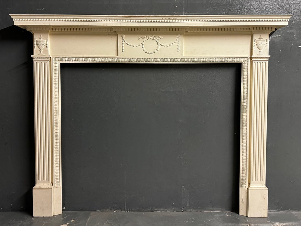 056 Replica Georgian Style Painted Wood Fireplace