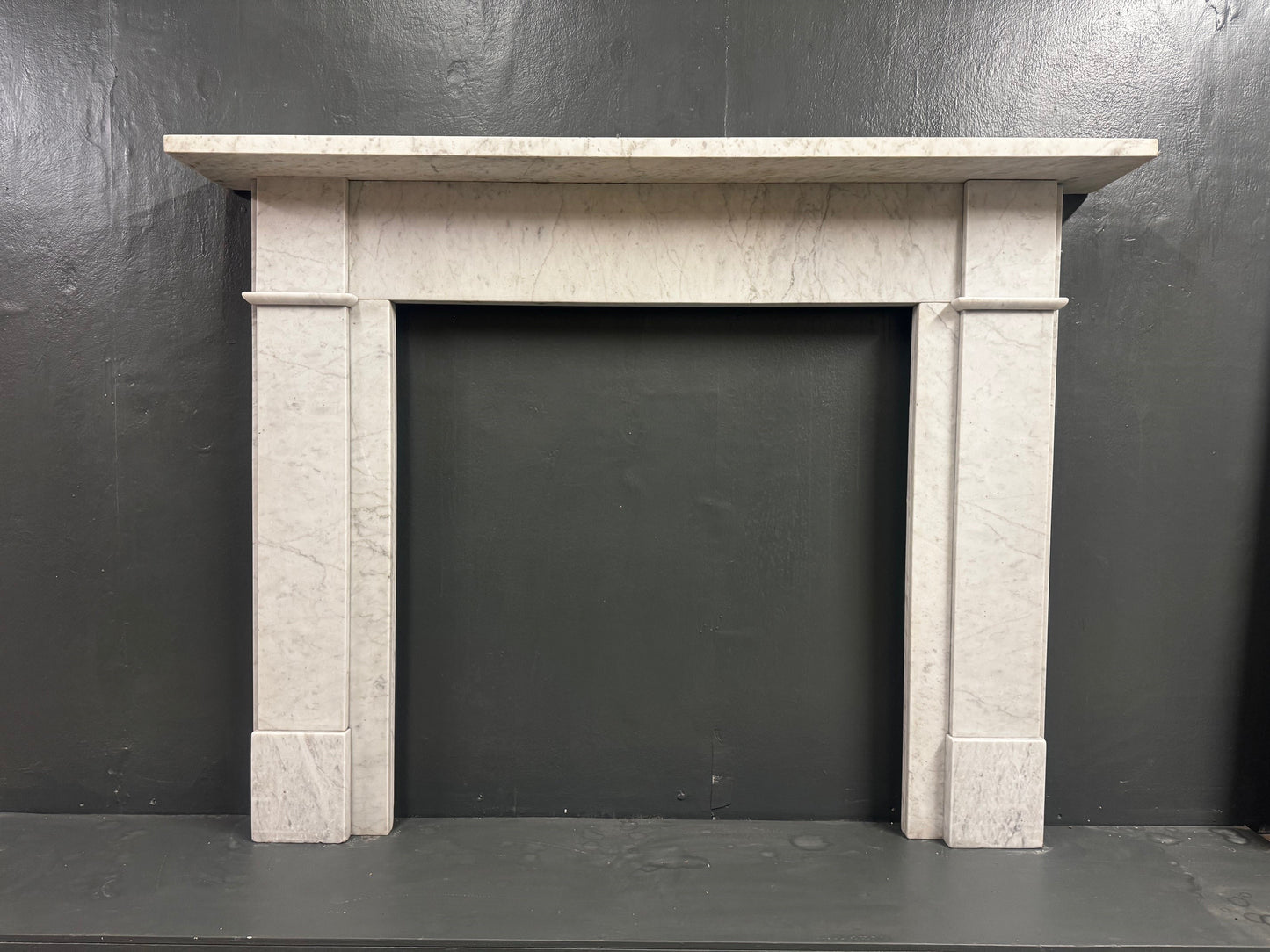 072 Original Victorian Carrara Marble Fireplace