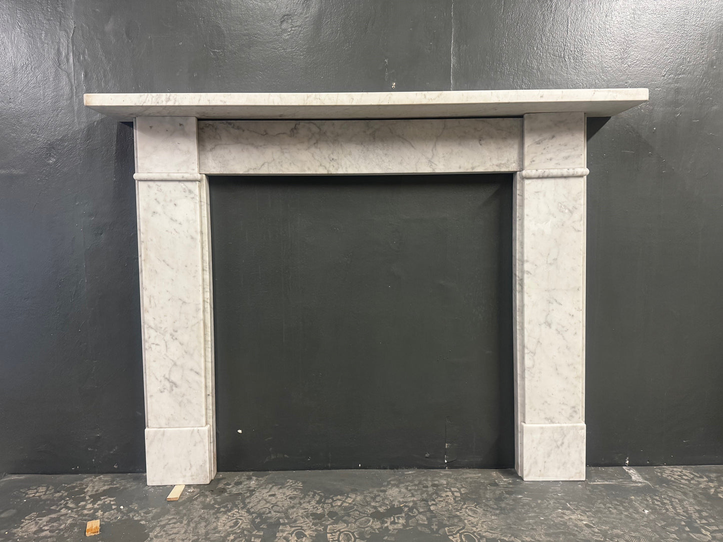 074 Original Victorian Carrara Marble Fireplace