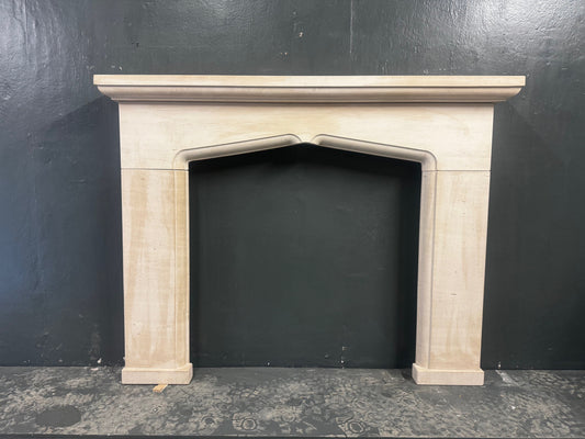 075 Reclaimed Solid Sandstone Fireplace