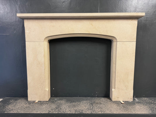 076 Reclaimed Reproduction ‘Boxed’ Sandstone Fireplace