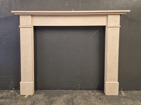 077 Re-claimed Portuguese Limestone Fireplace