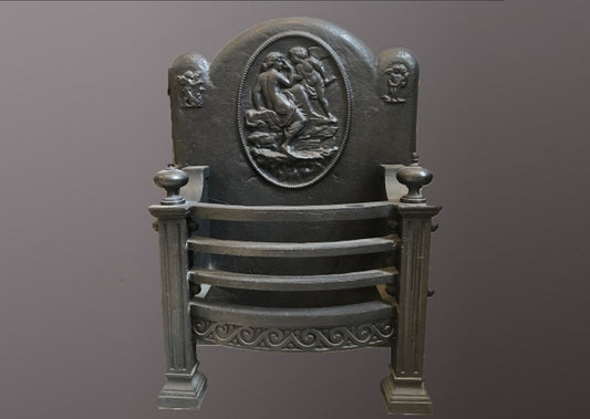 G007 19th Century Cast Iron Fire Grate