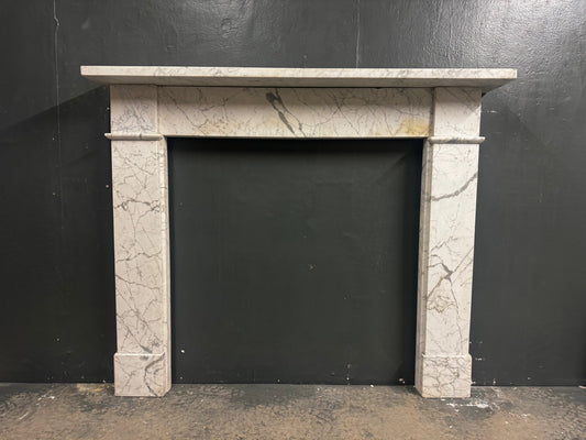 078 Original Victorian Carrara Marble Fireplace