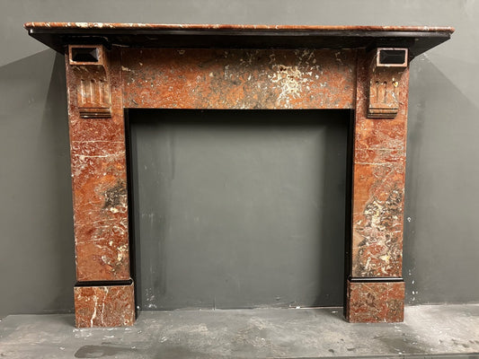 050 Original Victorian Belgian Rouge Fireplace
