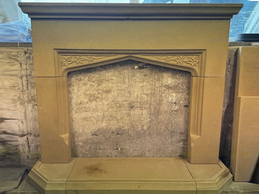 047 Tudor Style Sandstone Fireplace