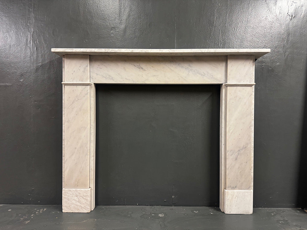 071 Original Victorian Carrara Marble Fireplace